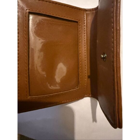 Vintage Esprit Women's Faux Leather Pebbled Snap Trifold Wallet Brown NWOT - Picture 14 of 16